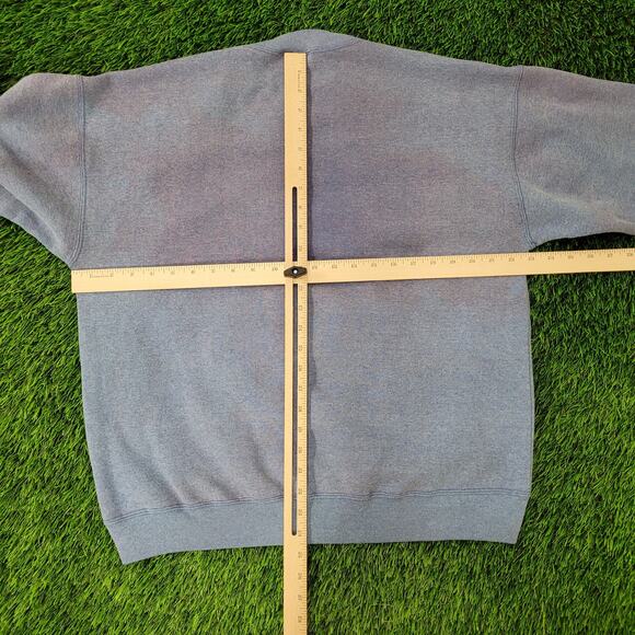 Vintage 90s YALE University Sweatshirt Womens Large 23x24 Faded Blue - Picture 4 of 15